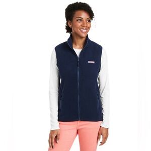 Vineyard Vines Women's Vineyard Navy Harbor Fleece Vest Size S
